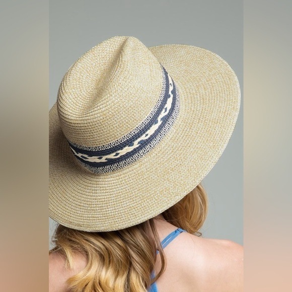 Women\'s Ruggine Braided Trim Panama Hat with Inner Adjustable Band main image 5